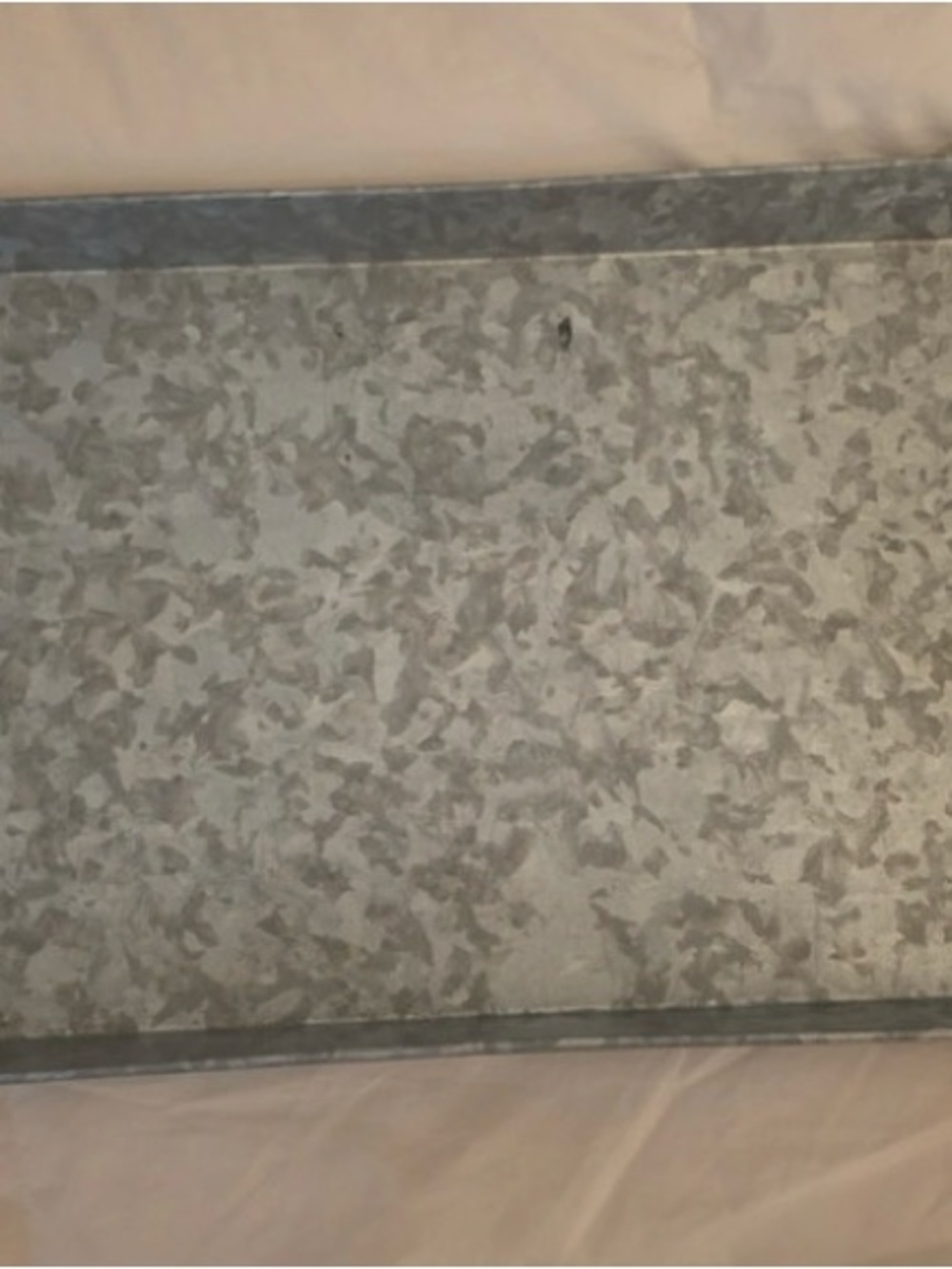 belk Galvanized Metal Serving Tray in Gray